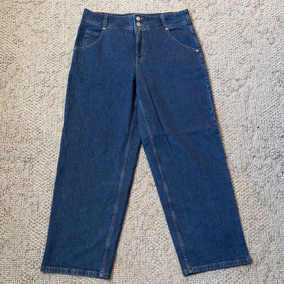 Banana Republic Denim - Banana Republic Dark Blue High-Rise Straight Jeans